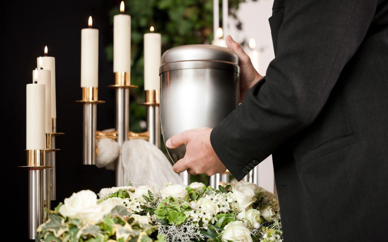 Grief - urn Funeral and cemetery